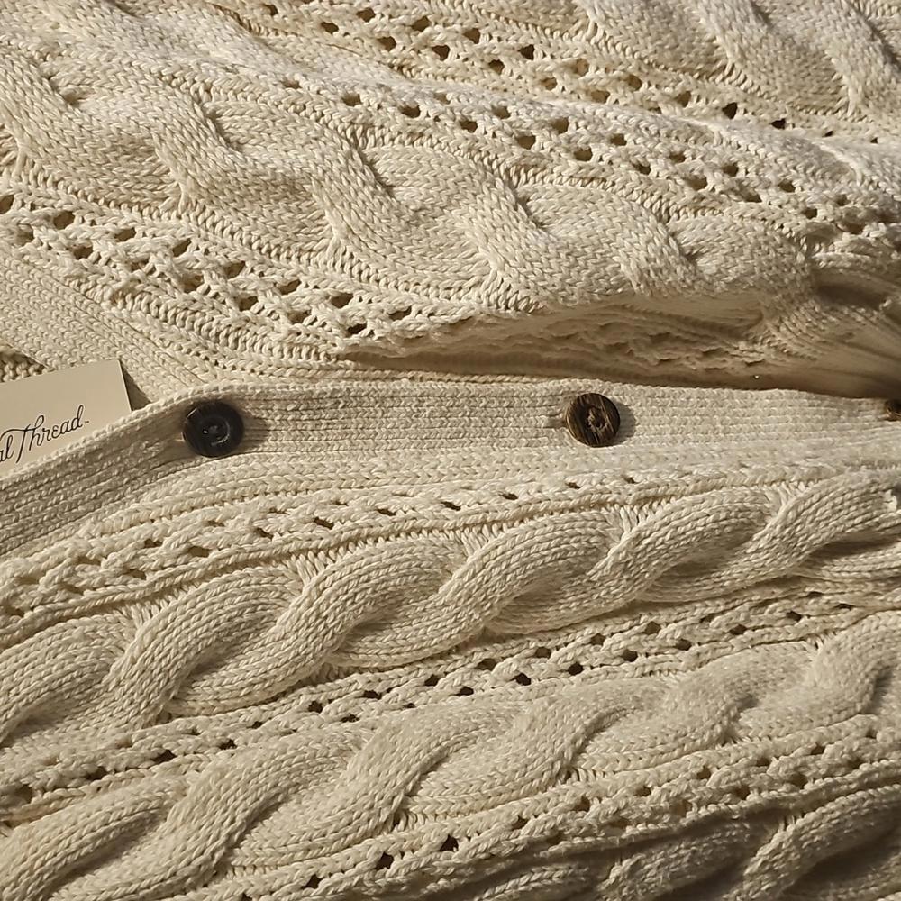 Universal Thread Open Weave 3 Button Cardigan Siz… - image 2